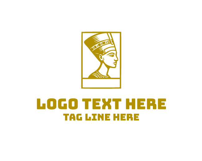 Pharaoh Egyptian Ancient Rectangle Logo