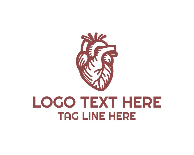  Human Body Heart Medical Logo