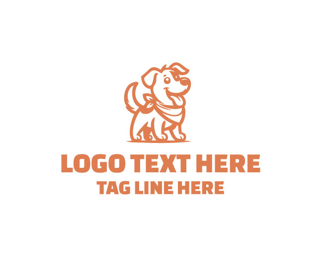Modern Bandana Dog Logo
