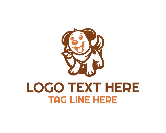Happy Bandana Dog Logo