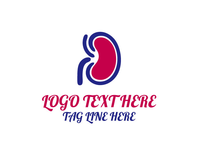 Human Body Kidney Life Logo