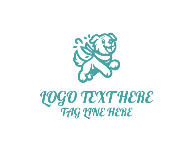 Sitting Bandana Dog Logo