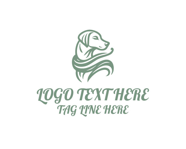 Side View Bandana Dog Logo