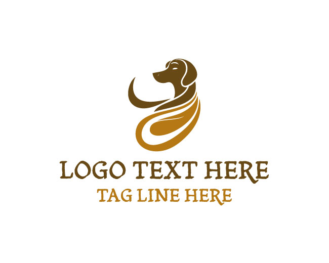 Playful Bandana Dog Logo