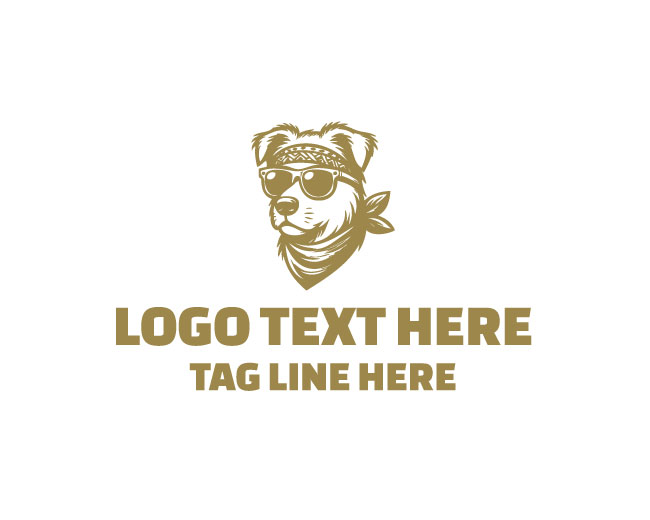 Loyal Bandana Dog Logo