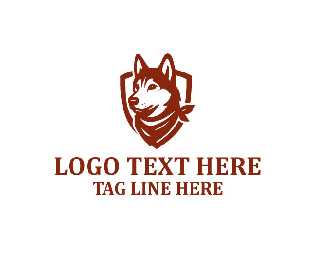Jumping Bandana Dog Logo