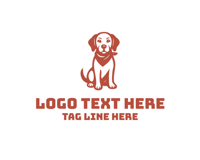 Friendly Bandana Dog Logo