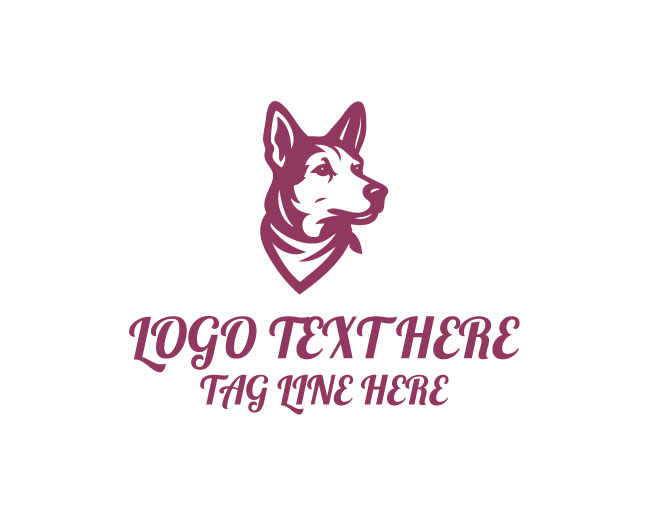 Sporty Bandana Dog Logo