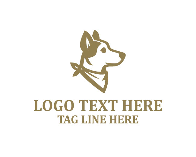 Pet Care Bandana Dog Logo