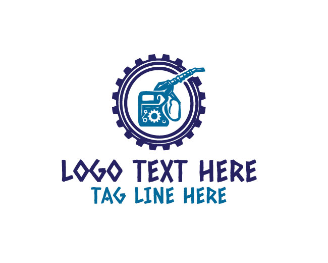 Gasoline Fuel Power Industry Logo