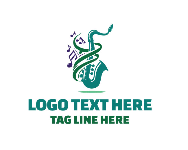 Saxophone Music Icon Logo