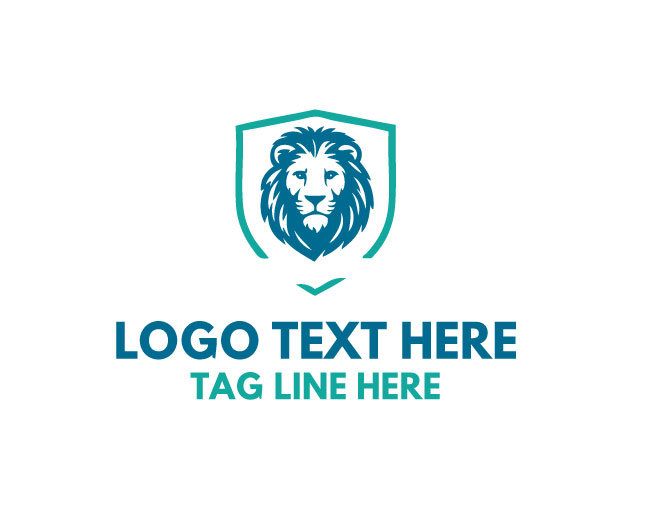 Lion Shield Zoo Safari Logo
