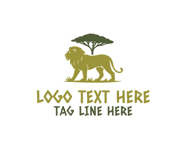 Safari Wildlife Lion Logo