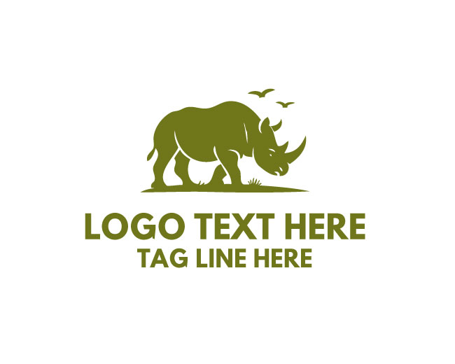 Safari Rhino Nature Logo