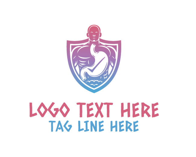 Abstract Shape Stomach Logo