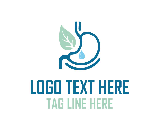 Stomach Leaf Flow Logo