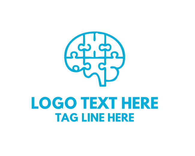 Modern Brain Puzzle Logo