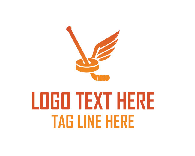 Hockey Winged  Logo