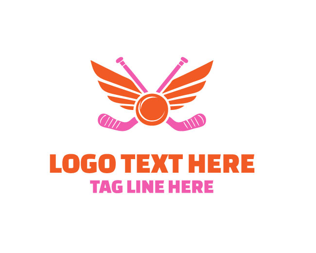 Hockey  Winged puck Logo