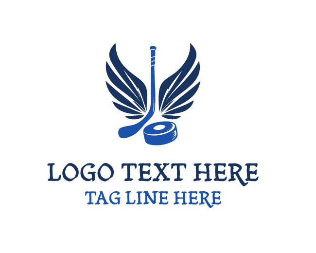Hockey Winged stick  Logo
