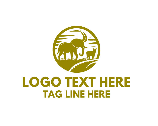 Safari Animal Circle Logo