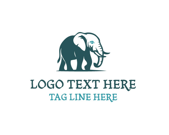Safari Animal Elephant Logo