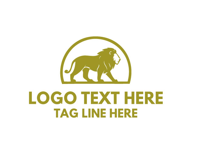Safari Animal Lion Wildlife Park Logo