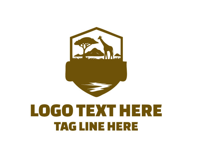 Safari Animal Giraffe Logo