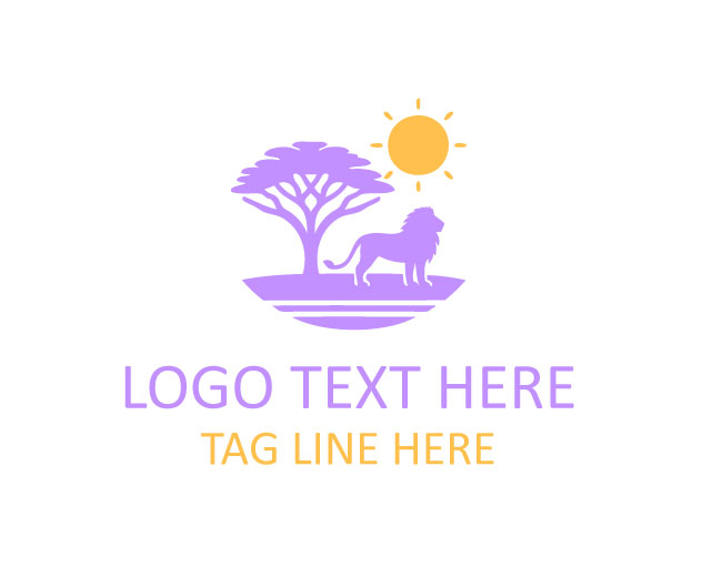 Safari Animal Wildlife Lion Logo