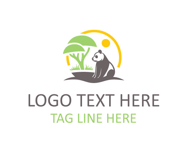 Safari Panda Sunset Logo