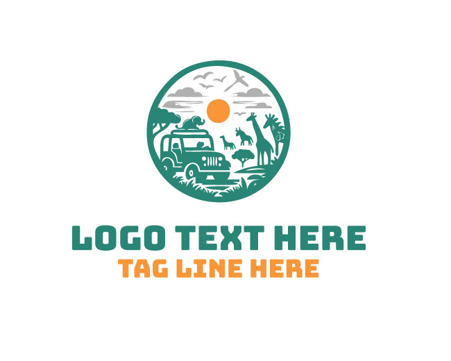 Safari Animal Travel Logo