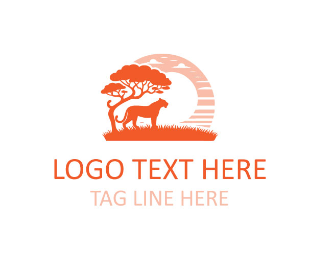Safari Tiger Silhouette Logo