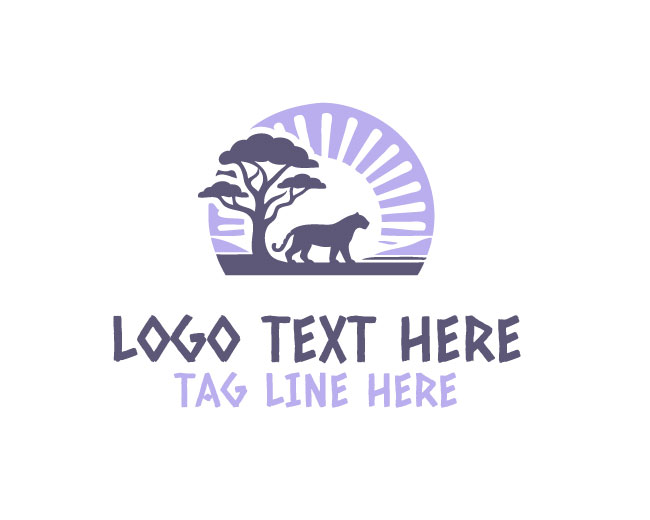 Safari Tiger Circle Logo