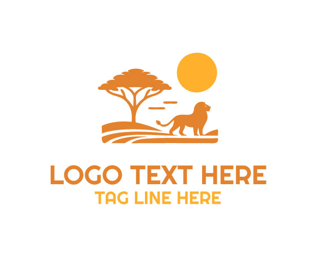 Safari Lion Modern Logo