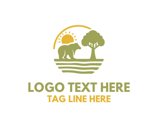 Safari Animal Bear Logo