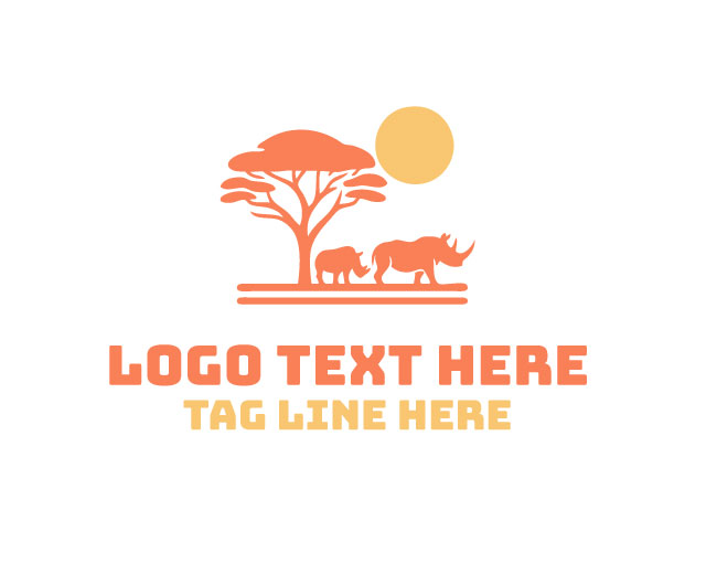 Safari Animal Flat Logo