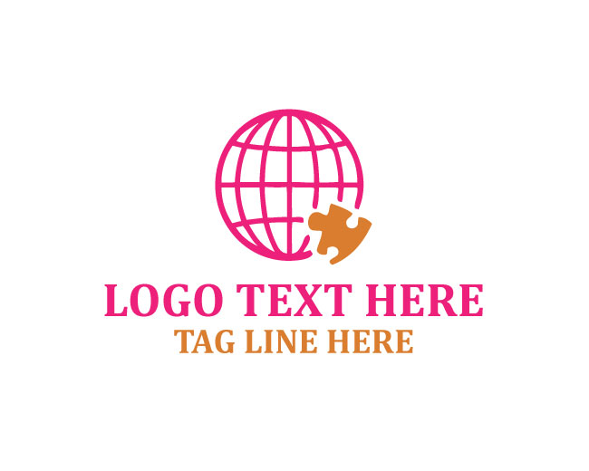 Puzzle World map Logo