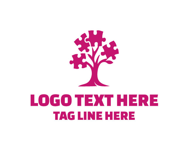 Puzzle Tree Growth Logo