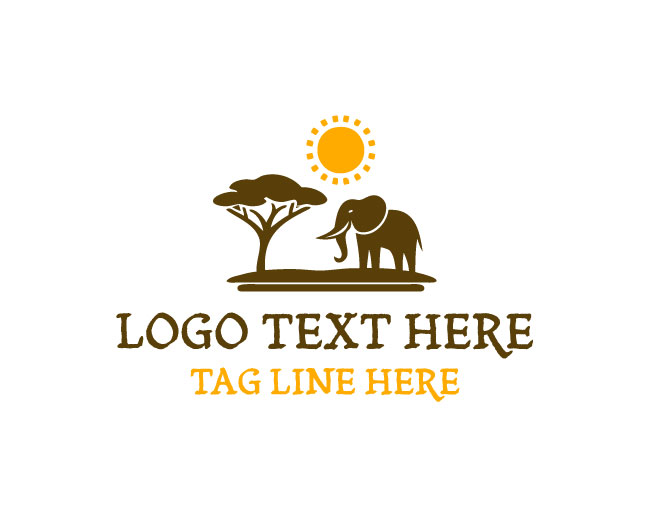 Elephant Safari Mark Logo