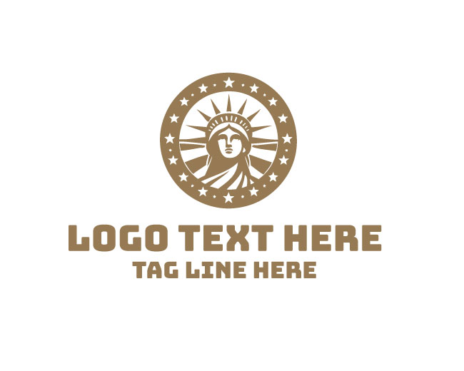 Liberty Statue Crown Symbol Logo
