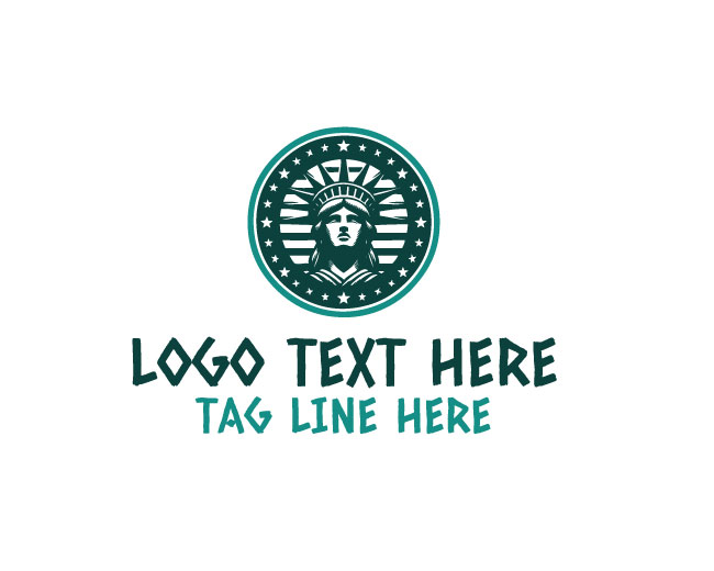  Liberty Statue circle crown  Logo