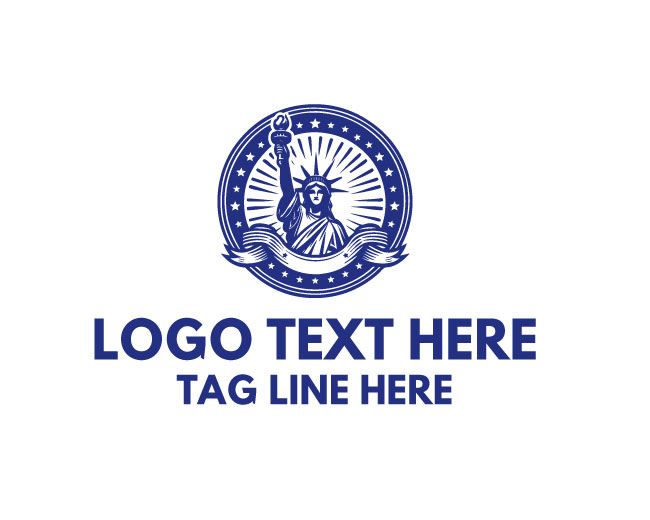 Liberty Statue Line Art Logo