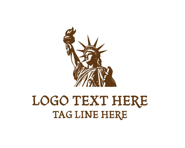 Liberty Statue Modern  Logo