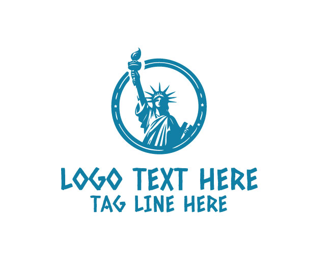 Liberty Statue Symbolic Logo