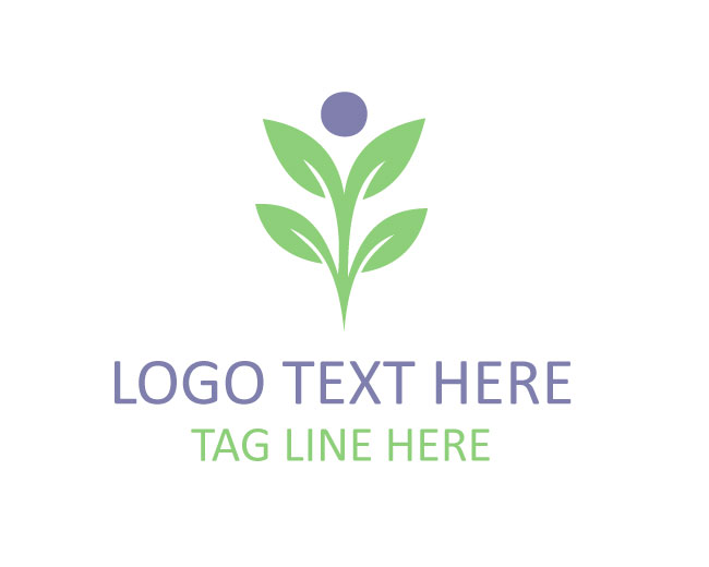 Flower People Sprout Leaf Logo