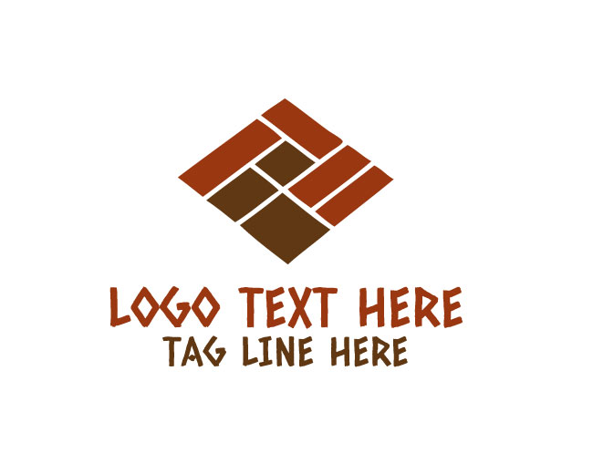 Flooring Tile Contractor Service Logo