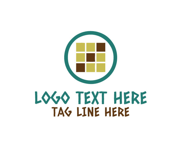 Flooring Tile Home Improvement Logo