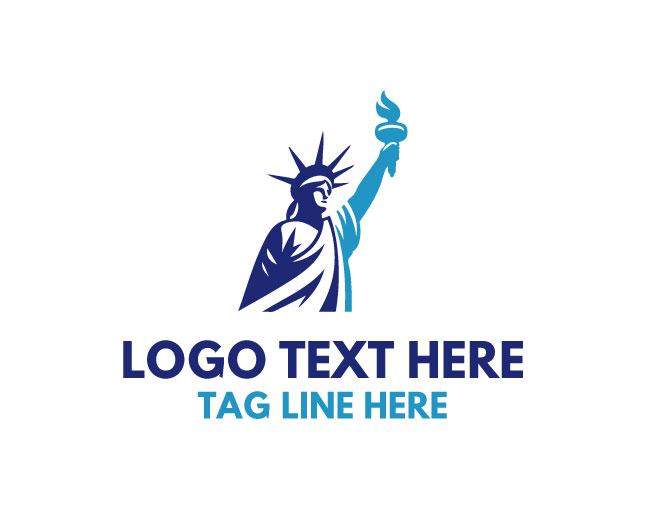 Liberty Statue Minimal Logo