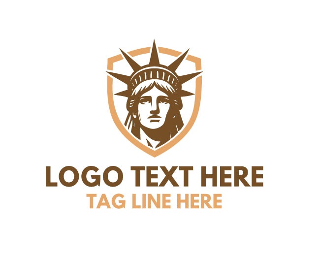 Liberty Statue Silhouette Logo