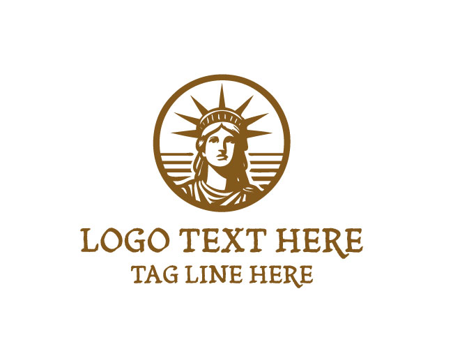 Liberty Statue Badge Logo